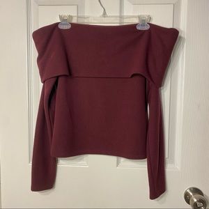 Off Shoulder Sweater Top